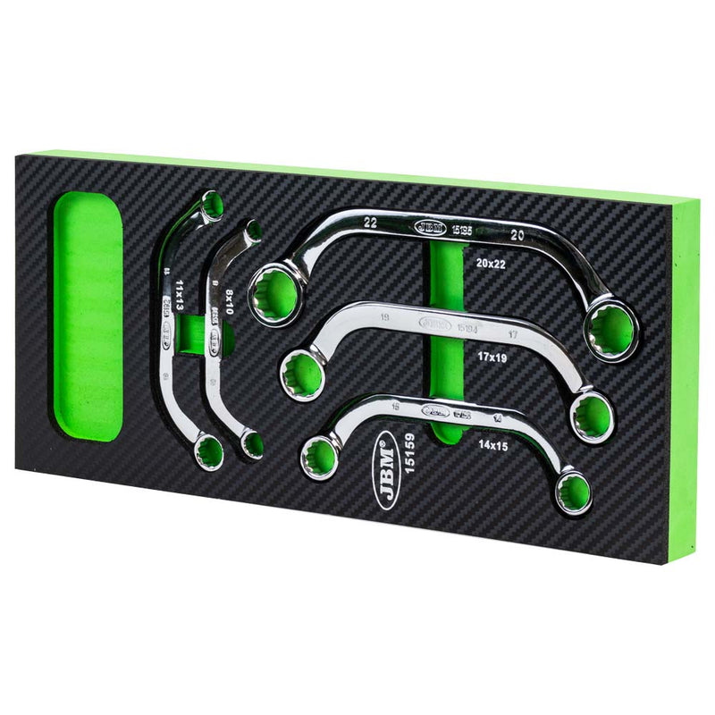 Bandeja JBM (15159) Eva con acabado de fibra de carbono y juego de 5 llaves tipo "C" - Acabado espejo