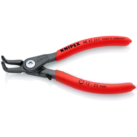 Alicate de precisão para anéis de retenção Knipex (48 41 J11) para anéis de retenção internos em furos.
