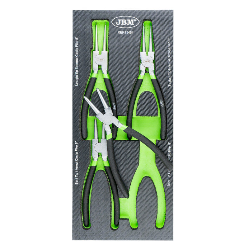 Alicate para anéis de retenção JBM (15454) com módulo de 4 (8" - 200mm)