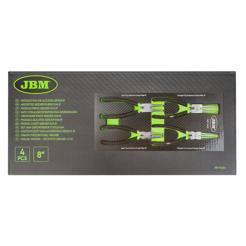 Alicate para anéis de retenção JBM (15454) com módulo de 4 (8" - 200mm)
