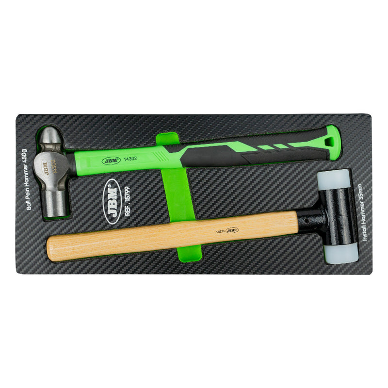JBM (15799) Martillos surtidos - Módulo de fibra de carbono Eva