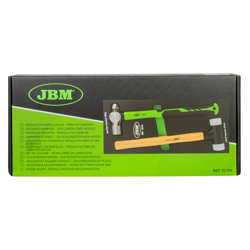 JBM (15799) Martillos surtidos - Módulo de fibra de carbono Eva