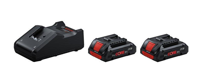 Conjunto de energia Bosch 2x ProCORE18V 4.0Ah + GAL 18V-40 Profissional