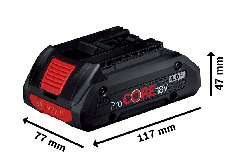 Pacote Bosch 6x Baterias ProCORE18V: 4x 4,0Ah + 2x 8,0Ah Profissional