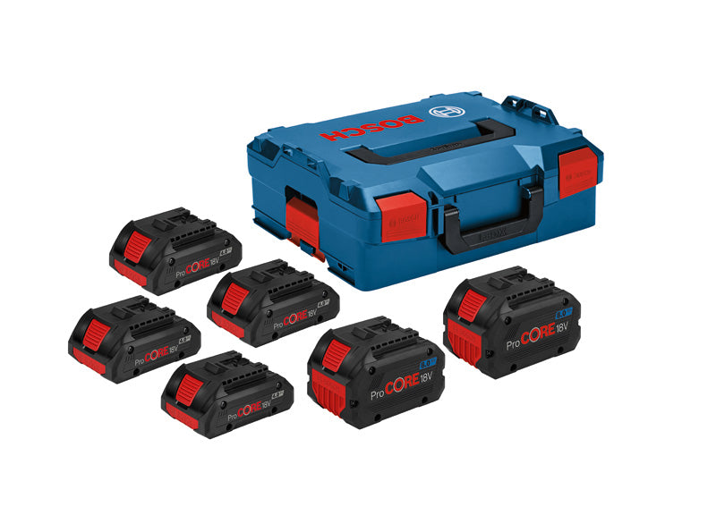 Pacote Bosch 6x Baterias ProCORE18V: 4x 4,0Ah + 2x 8,0Ah Profissional
