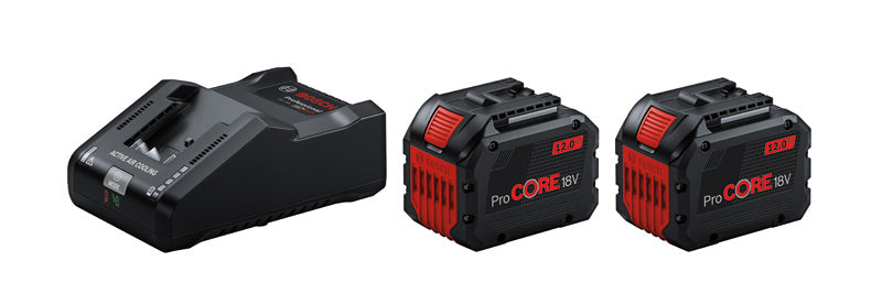 Conjunto de energia Bosch 2x ProCORE18V 12,0Ah + GAL 18V-160 Profissional