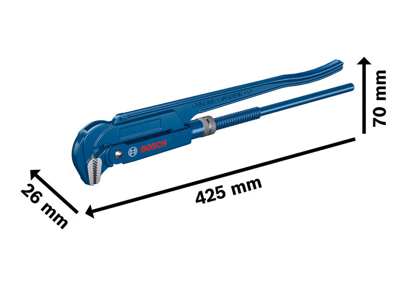 Bosch Pipe wrench 90° 420mm corner pipe wrench