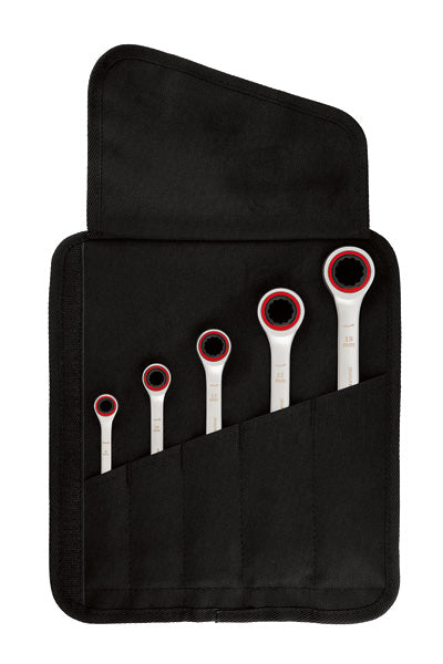 Bosch combination wrench 5pc Ratchet Set satin
