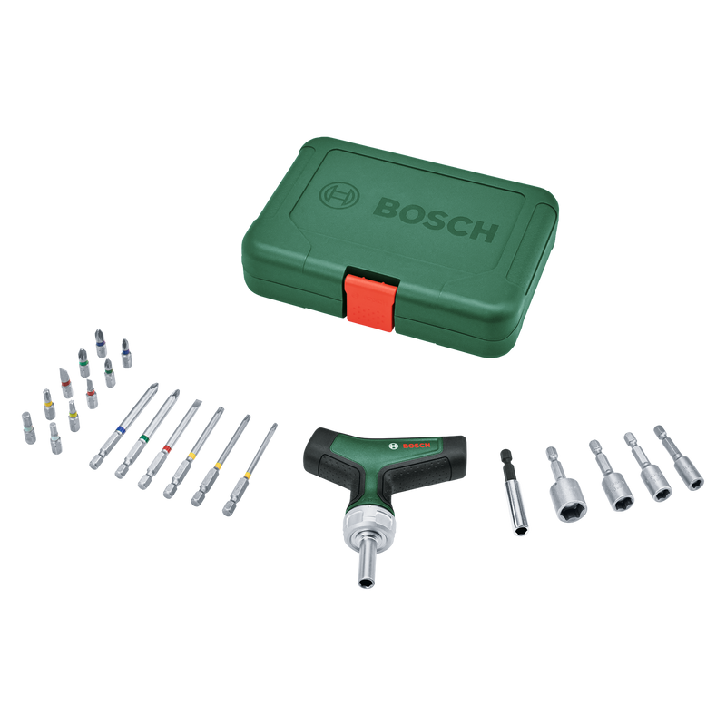 Bosch Screwdriver T-Handle with Ratchet - Set