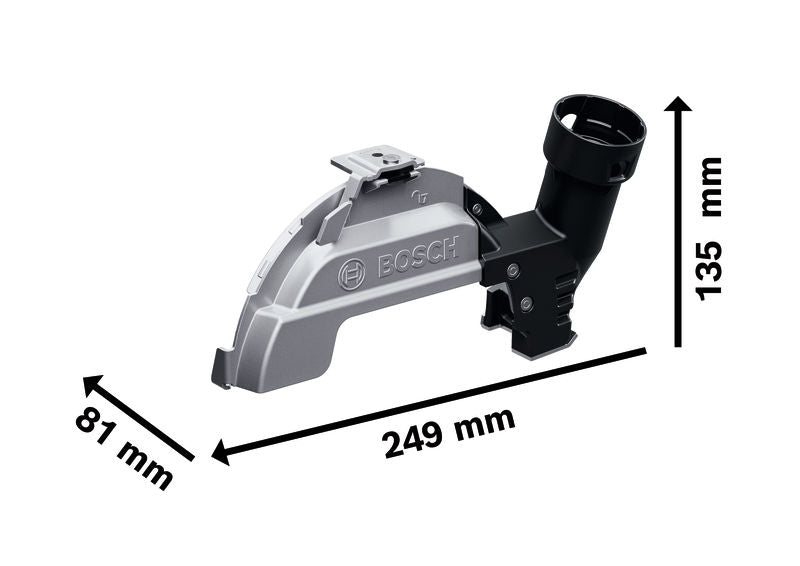 System accessory for large Bosch angle grinders (GDE 180-CG Professional)