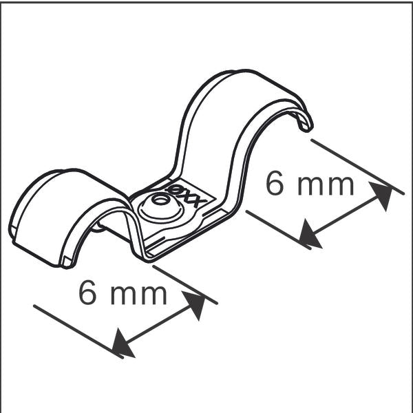 Elementos de fixação de cabos Bosch (Abraçadeira de cabo duplo PRO Metal, EMD-6 Professional)