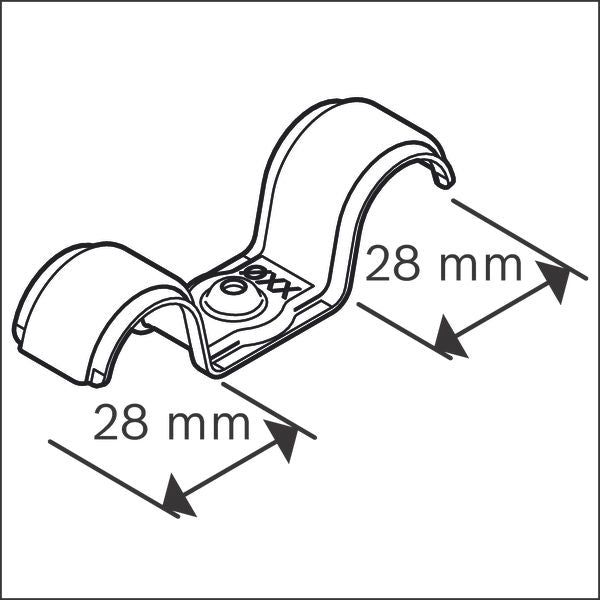 Abrazaderas para cables Bosch (Abrazadera doble para cable metálica PRO, EMD-28 Professional)