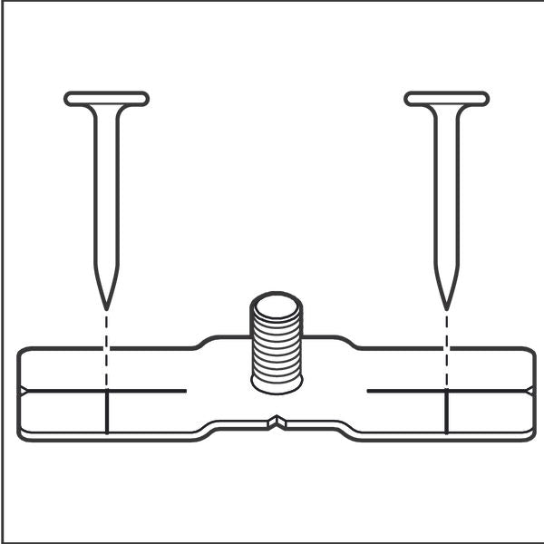 Elementos de fixação de cabos Bosch (Suporte PRO FME-M8 Metal com rosca externa M8 Professional)