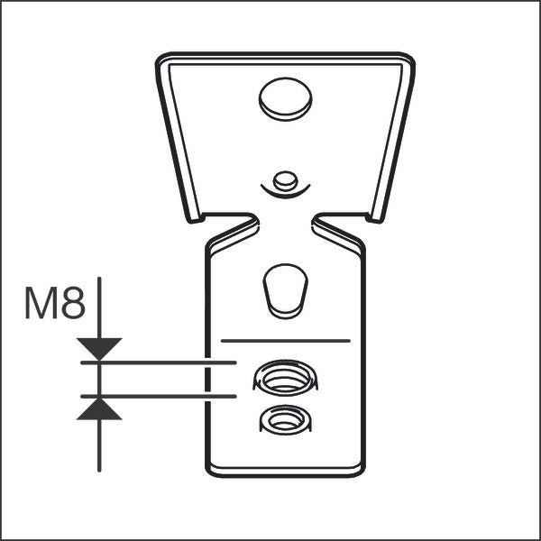 Elementos de fixação de cabos Bosch (Suporte PRO FMI-M6/M8 Metal Professional)
