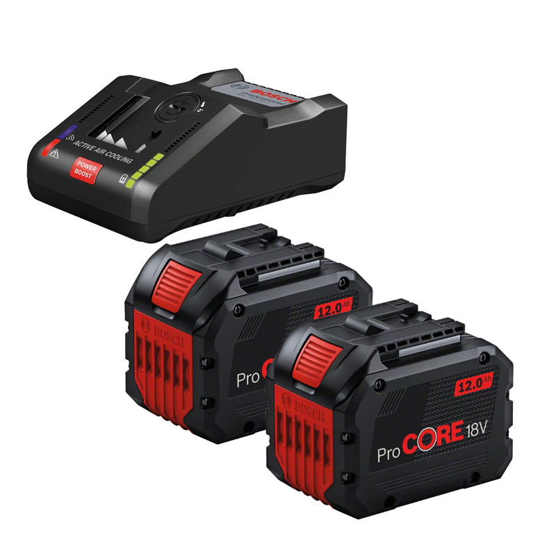 Conjunto de energia Bosch 2x ProCORE18V 12,0Ah + GAL 18V-160 Profissional