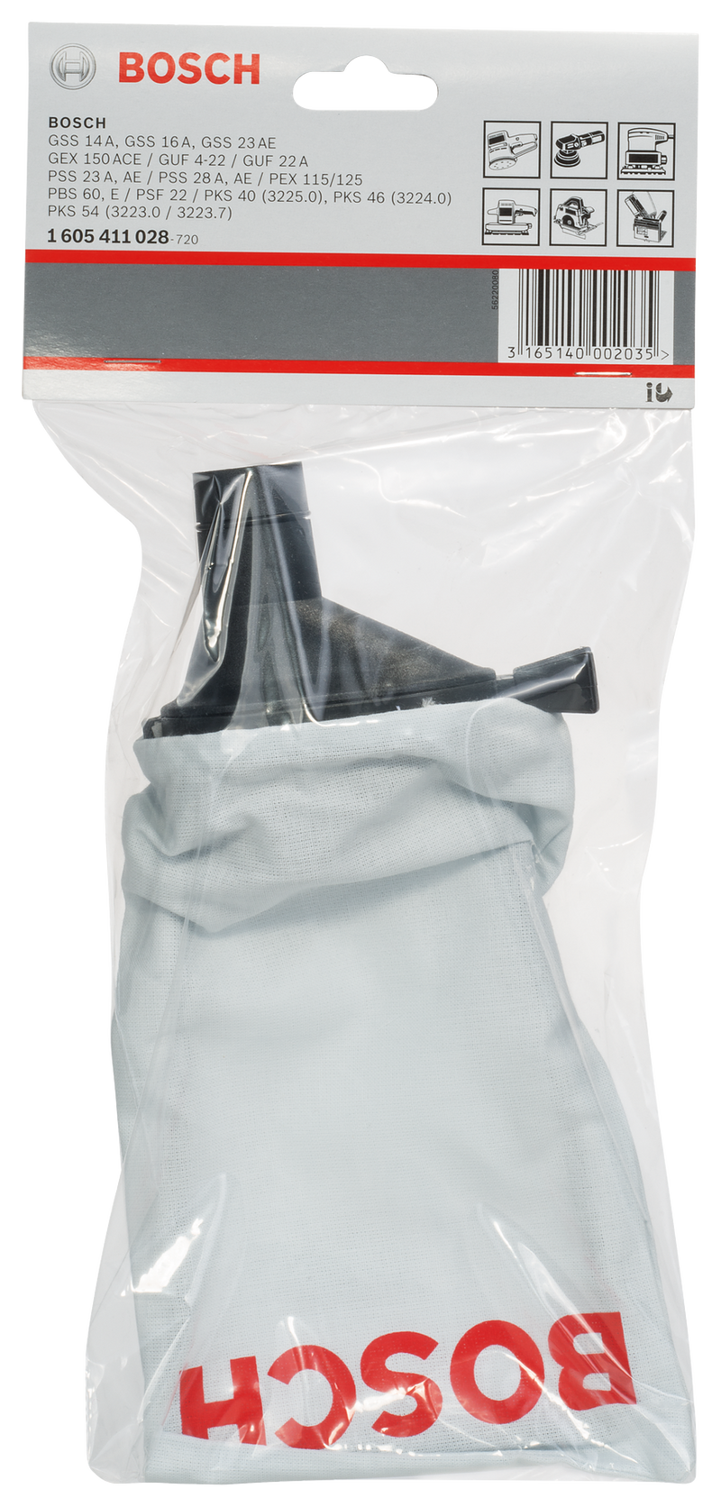 Bolsa para polvo Bosch + conector + marco