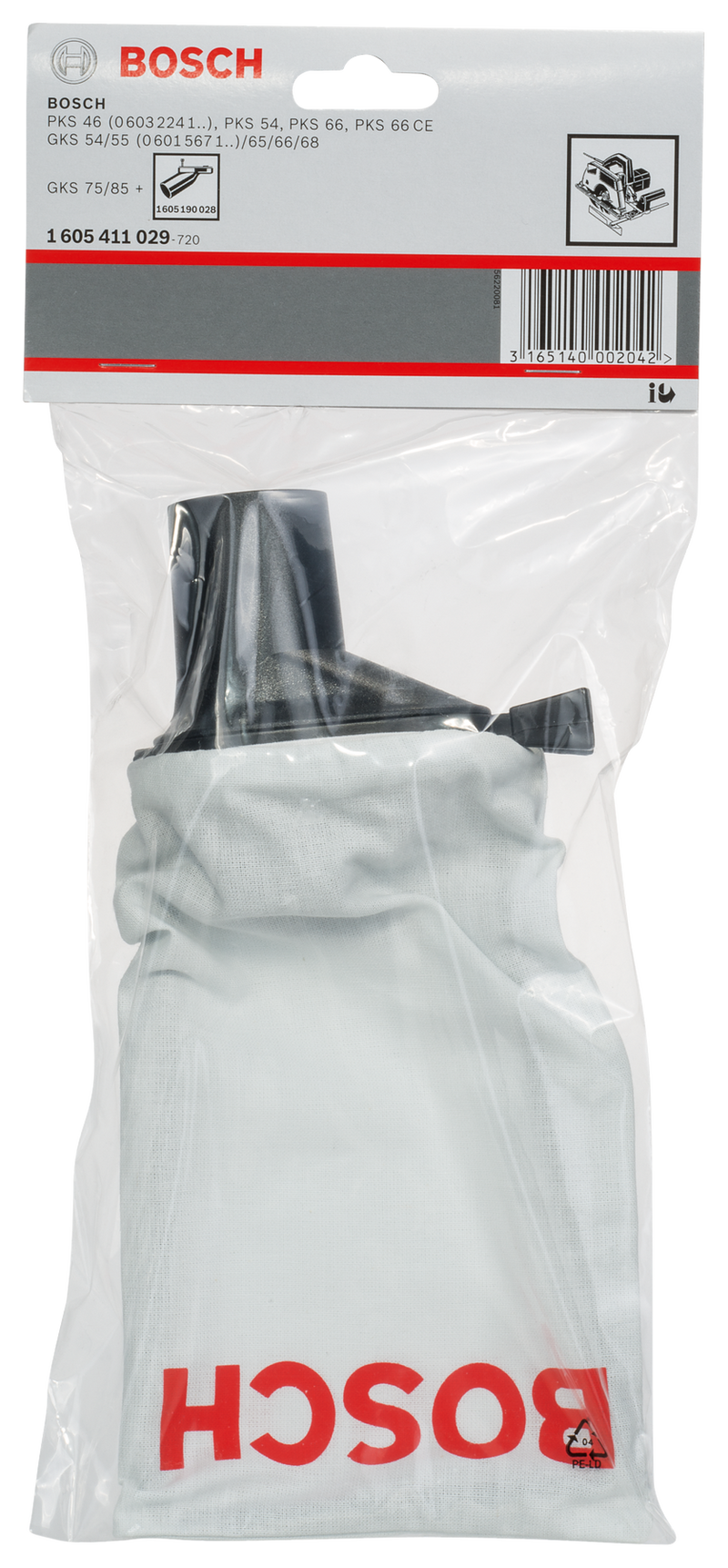 Bolsa para polvo Bosch con adaptador para