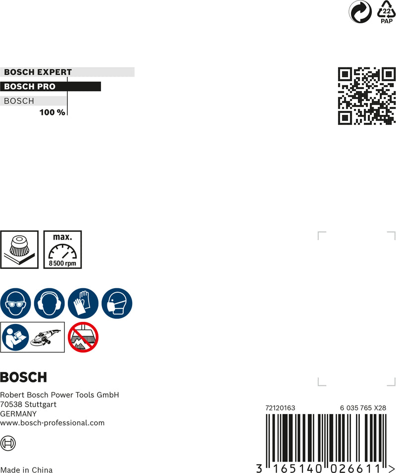 Bosch Bosch 100Mm Crimped Wire Cup Brush