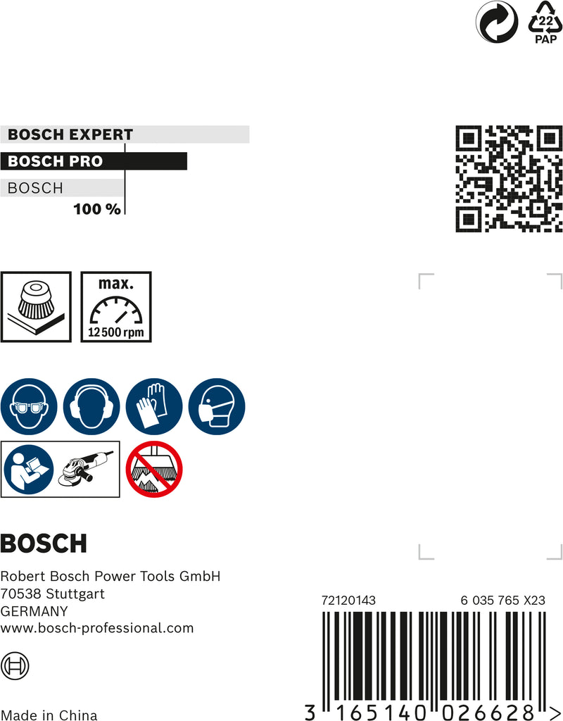 Escova de arame tipo copo com nós Bosch Bosch de 75 mm