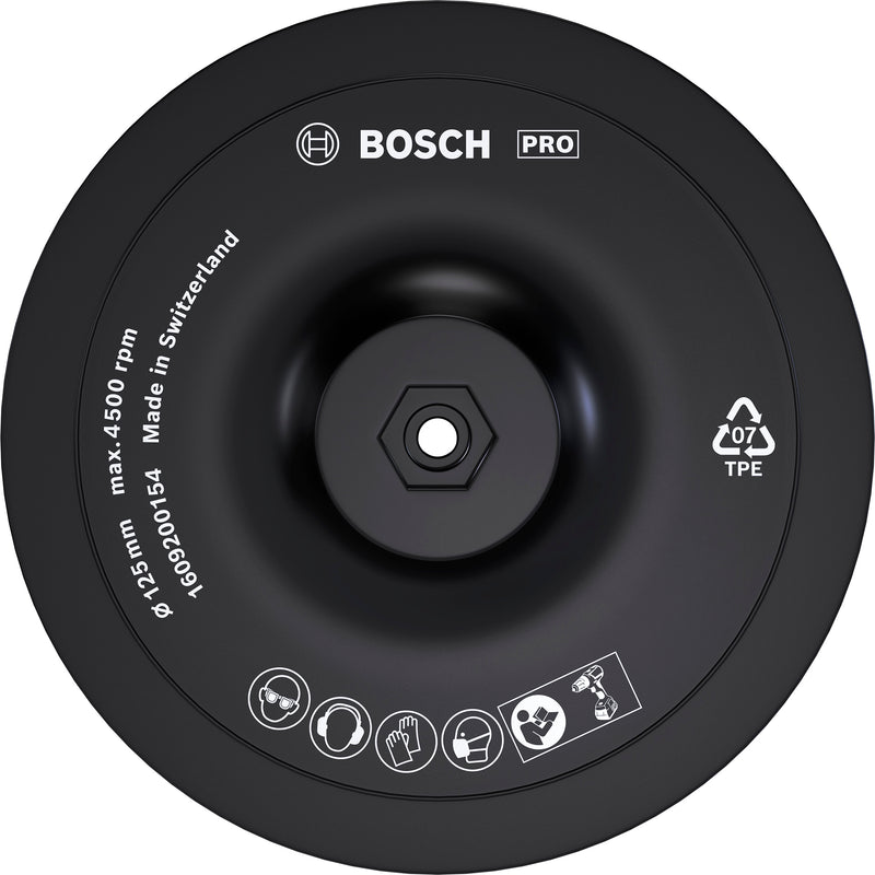 Almofada de apoio Bosch PRO, 125 x 8 mm, autocolante