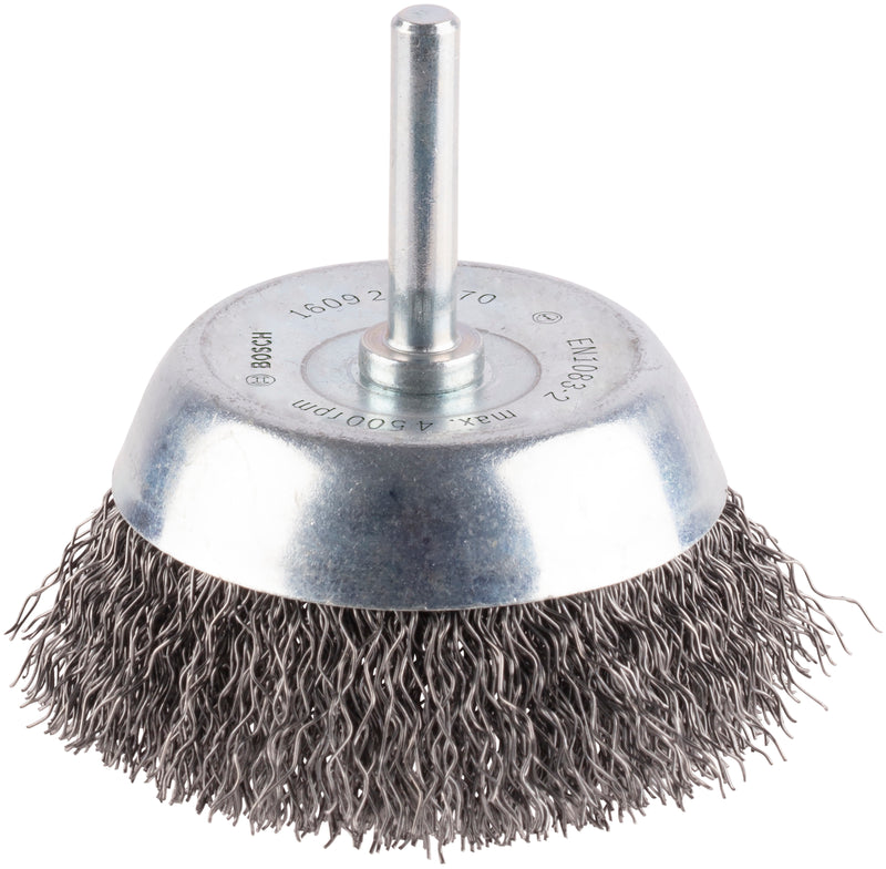 Bosch 6mm Shank Cup Brush 70mm Crimped Steel