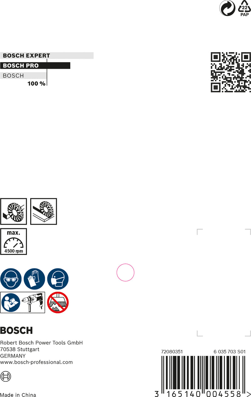 Roda de arame Bosch com haste de 6 mm, 100 mm, ondulada,