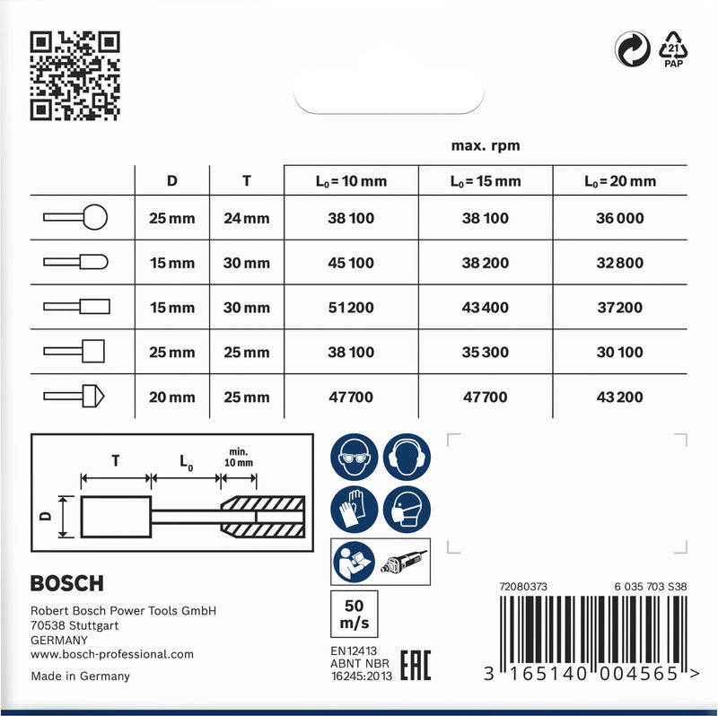 Conjunto de ponteiras de esmerilamento Bosch CSB S.STIFT SAT