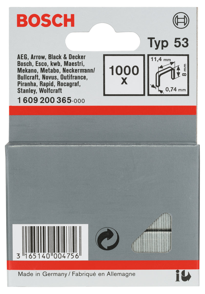 Bosch 11,4 / 8 MM Fine Wire Staple