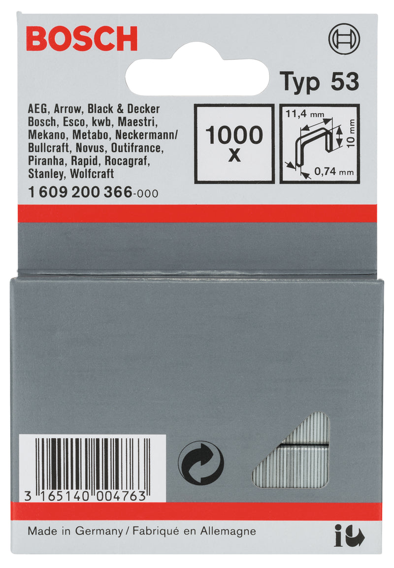 Bosch 11,4 / 10 MM Fine Wire Staple