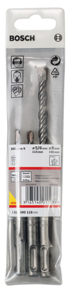 Bosch SDS-Plus-5, 3pcs set, 5,6x115, 8x165