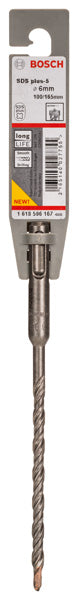 Bosch SDS plus-5 hammer drill bits . 6 x 100 x 165 mm