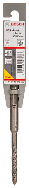 Bosch SDS plus-5 hammer drill bits . 7 x 50 x 115 mm