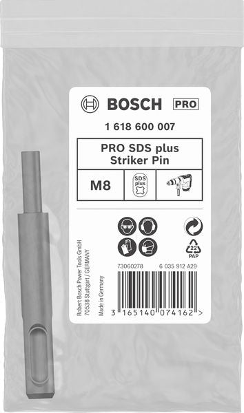 Bosch PRO SDS plus Striker Pin, M8, 6 x 80 x 20 mm