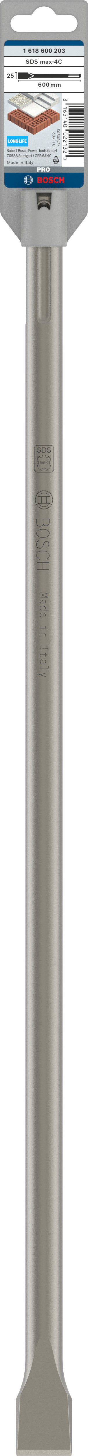 Cinzel plano Bosch SDS-Max, 600 x 25 mm