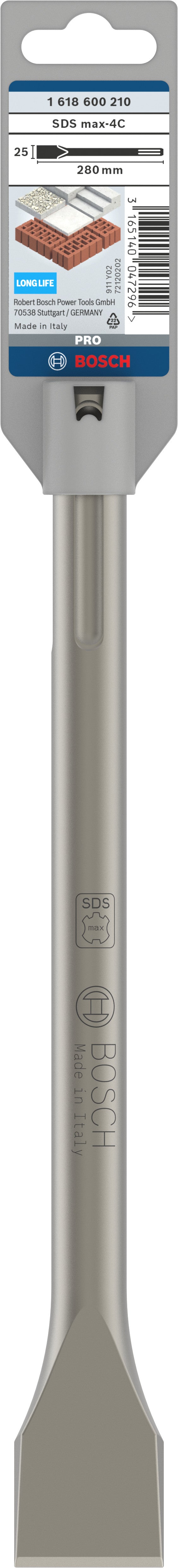 Cinzel plano Bosch SDS-Max, 280 x 25 mm