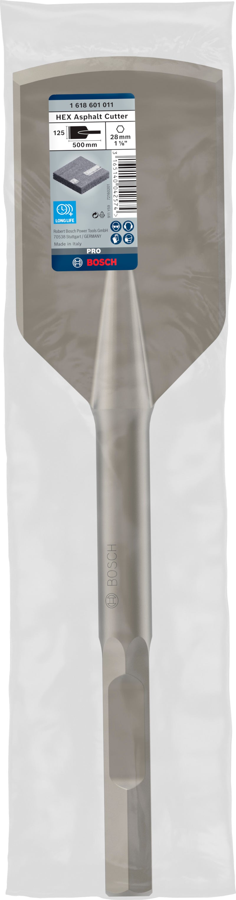 Cinzel de asfalto Bosch HEX 28 mm, 500x125 mm