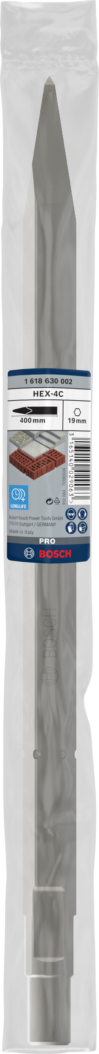 Cinzel Bosch Point 19mm HEX com colar, 400mm