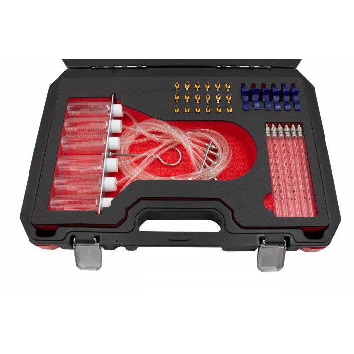 Medidor de caudal Common Rail Kroftools (8114) y juego de 24 adaptadores