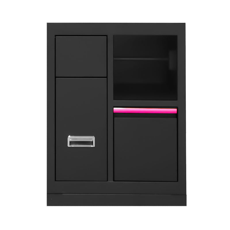 Armario JBM (16493P) con 3 cajones y soporte para rollos de papel - Rosa