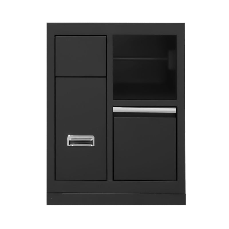 Armario JBM (16493S) de 3 cajones con soporte para rollos de papel - Plateado