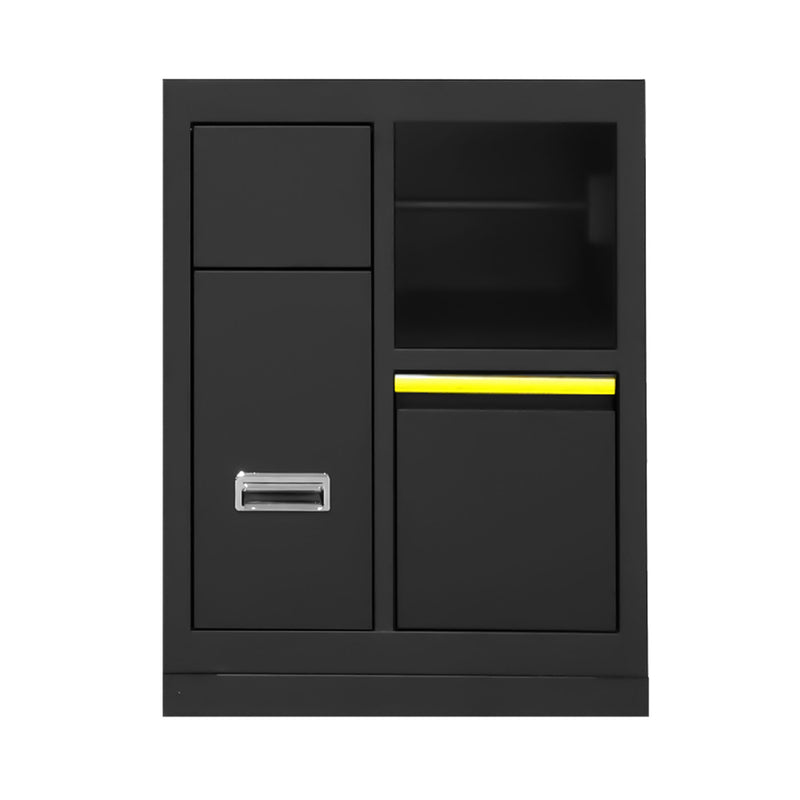 JBM (16493Y) Gabinete con 3 cajones y soporte para rollos de papel - Amarillo