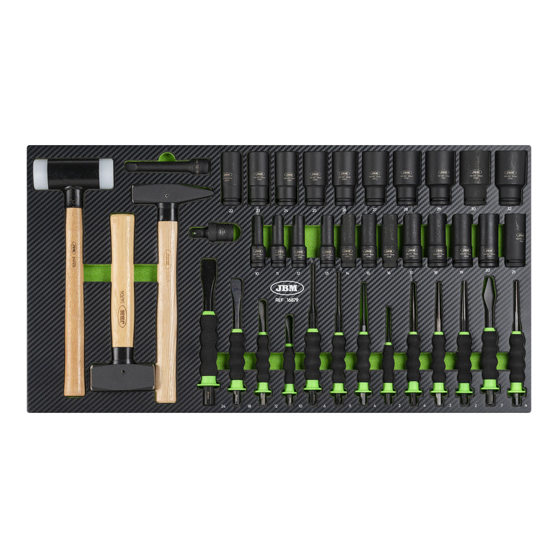 JBM (16879) Hammer, Chisel And Impact Socket Set