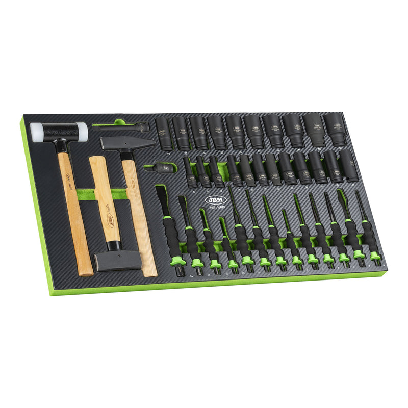JBM (16879) Hammer, Chisel And Impact Socket Set
