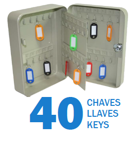 Chaveiro de Parede para 40 Chaves