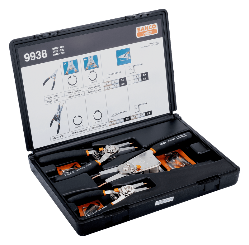 Bahco (9938) Juego de alicates reversibles