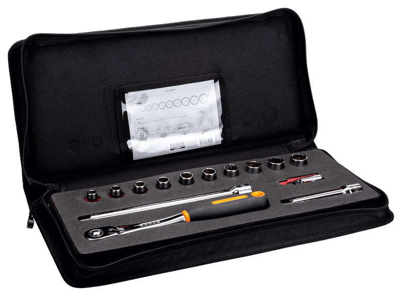 Conjunto de chaves de caixa Bahco (7814DST) de 1/2", 14 peças