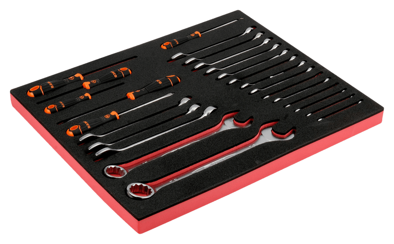Bahco (FF1A124) Chaves e chaves de fendas, 25 peças