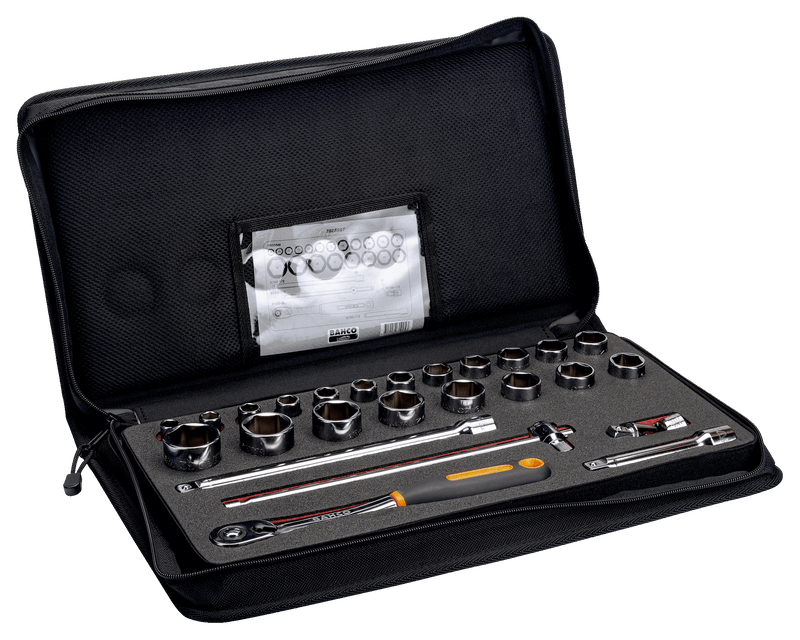 Juego de llaves de tubo Bahco (7825SST) de 1/2", 25 piezas