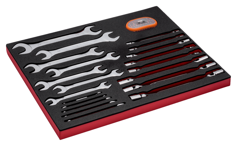 Bahco (FF1A135) Chaves de boca e cabeça articulada, 51 unid.