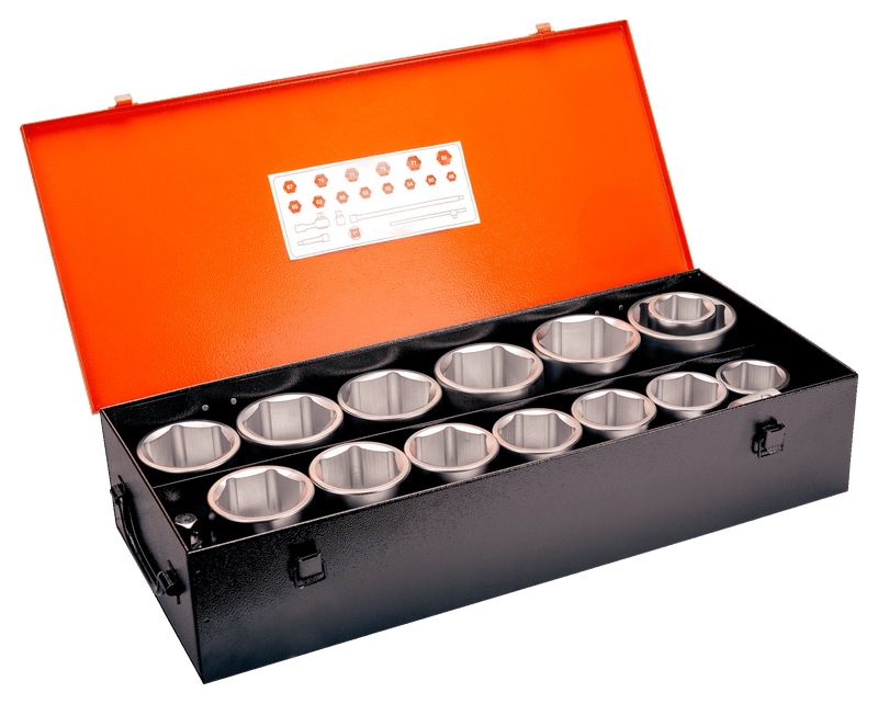 Bahco (9540MBL) Juegos de llaves de vaso en estuche de metal esmaltado